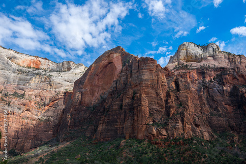Colors and adventure at Zion National Park, Emerald Pools Trails, The Grotto, Angels Landing, Utah, USA