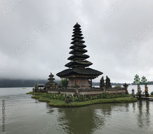Pura Ulun Danu Bratan temple on Bratan lake in Bali  Indonesia