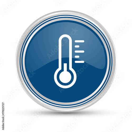 Blauer Button - Thermometer - kalt