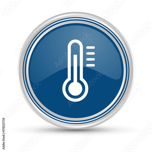 Blauer Button - Thermometer - warm