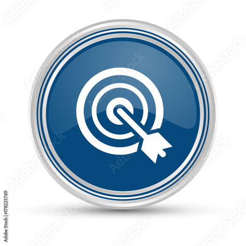 Blauer Button - Zielscheibe