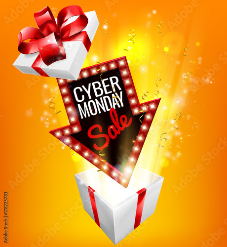 Cyber Monday Sale Exciting Gift Sign