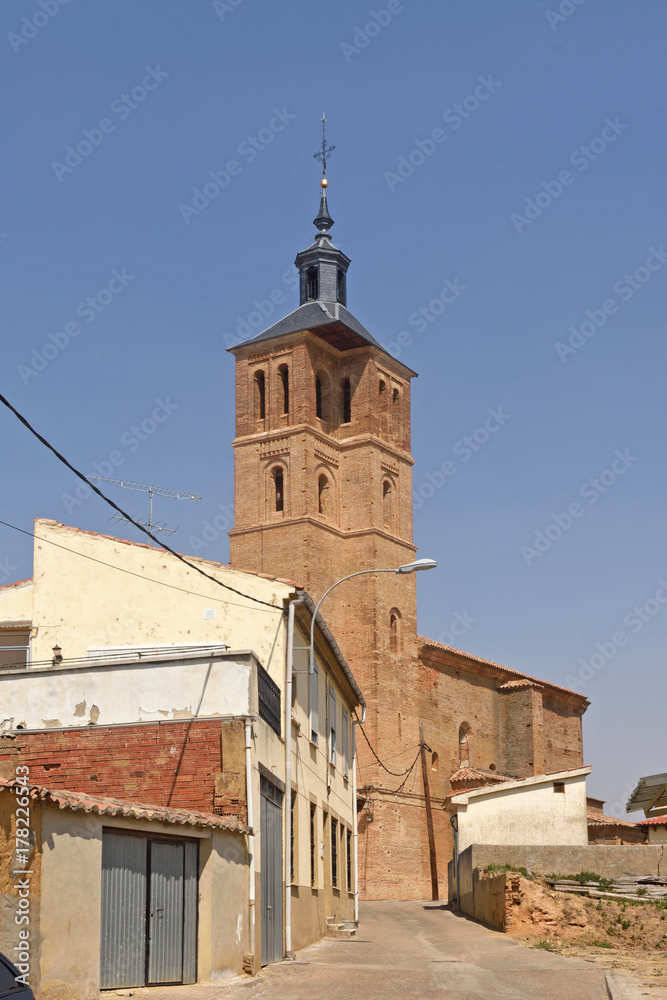Church of Grajal de Campos, Leon province, Castilla and Leon, Spain