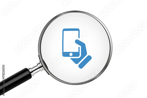 Lupe sucht/findet - Smartphone