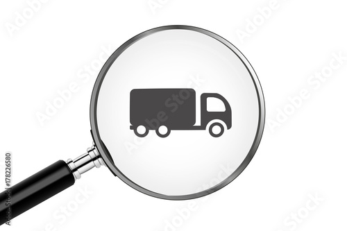 Lupe sucht/findet - Lastwagen