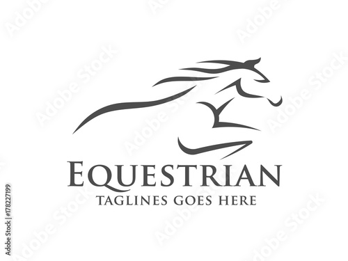 Obraz na płótnie Horse racing logo template