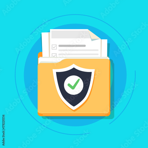 Document protection concept, confidential information and privacy idea, security documentation access or documents