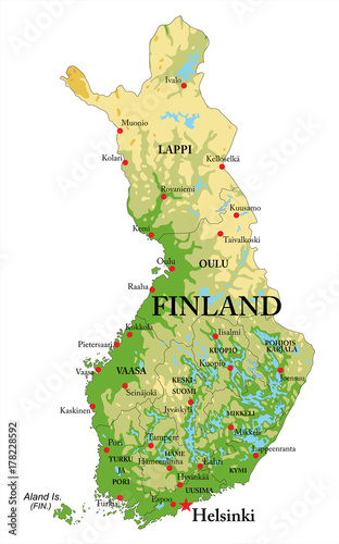 Finland Relief map