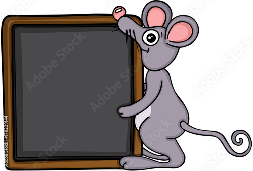 Mouse with chalkboard
