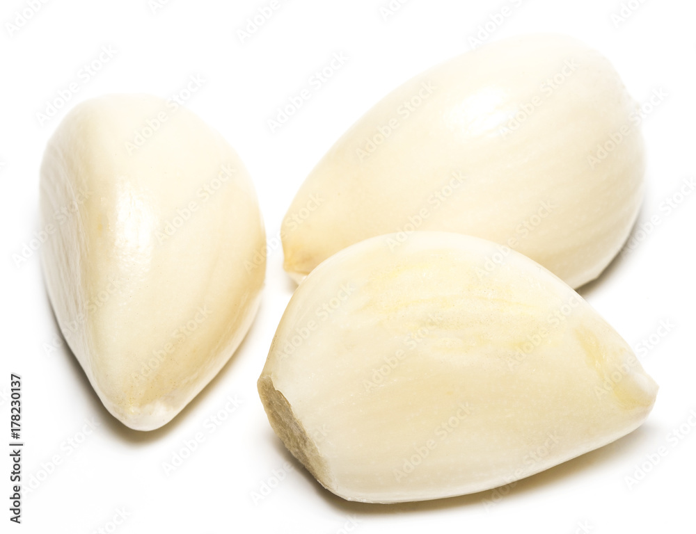 Fresh garlic isolated on white background close-up Fresh garlic isolated on white background close-up