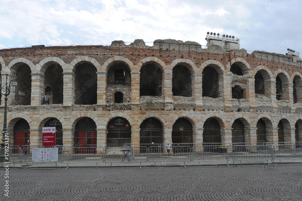 The ancient Roman Arena of Verona, Italy 