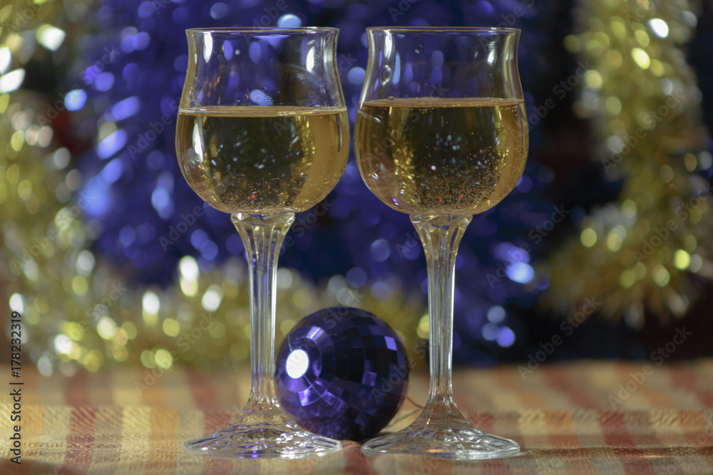 Glass of white wine and abstract background. Glass of white wine and abstract background.