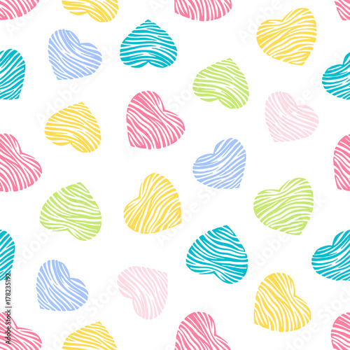 Abstract seamless pattern with hand drawn textures.