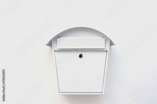 Mailbox isolated on white background, clipping path included photo