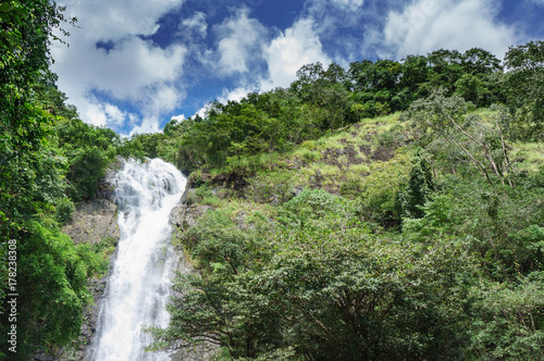 Waterfall in Thailand name SARIKA in forest at NAKORN-NAYOK provience
