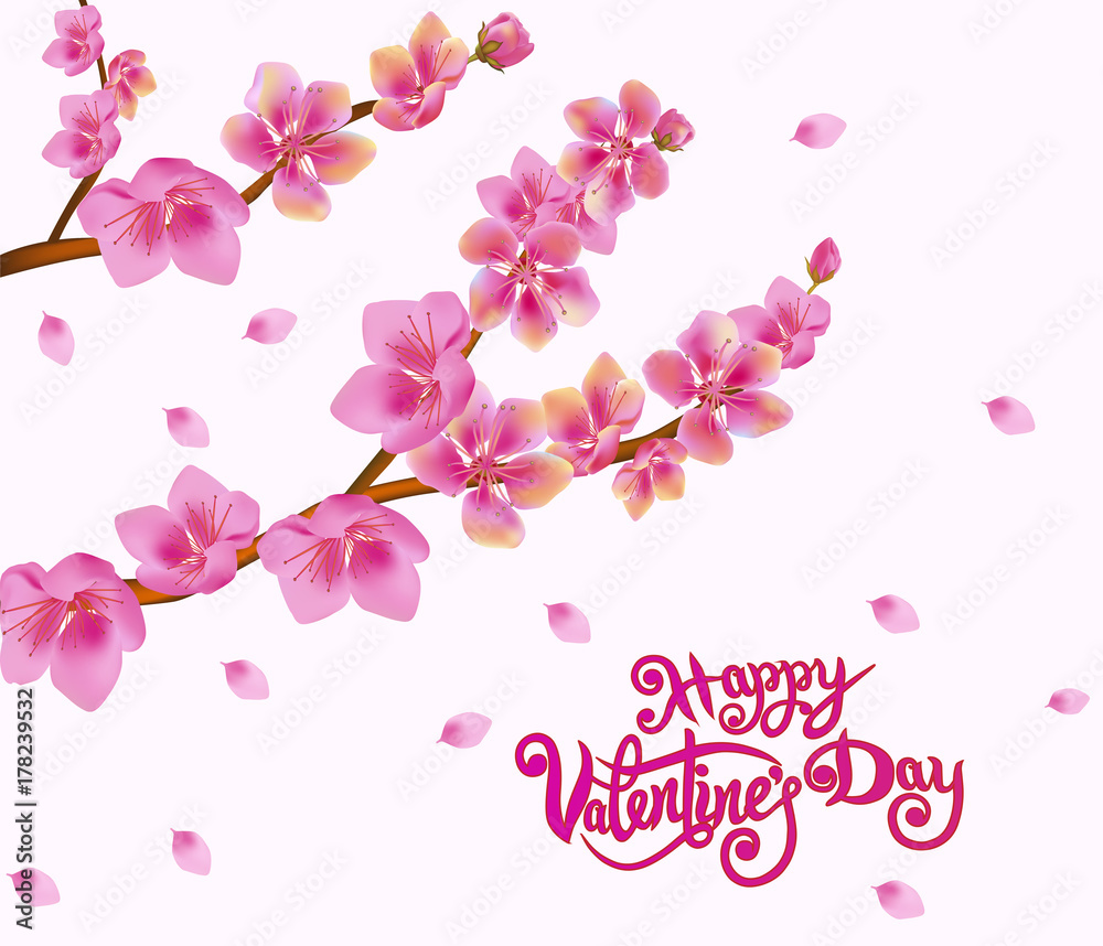 Fototapeta premium Valentines Day Party Poster Design. Template of invitation, flyer, poster or greeting card.
