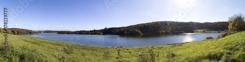aartal lake dam hesse germany high definition panorama