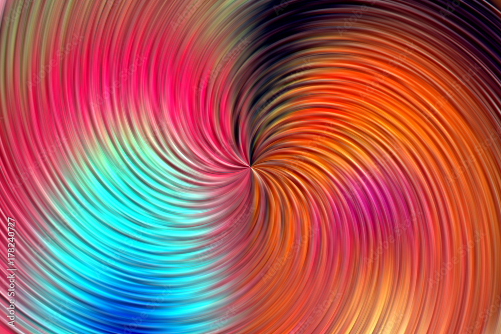 Orange blue pink circular background, abstract texture