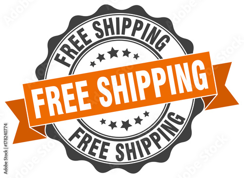 free shipping stamp. sign. seal