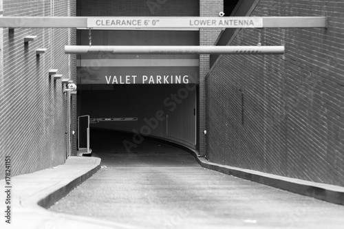 Entrance to parking garage