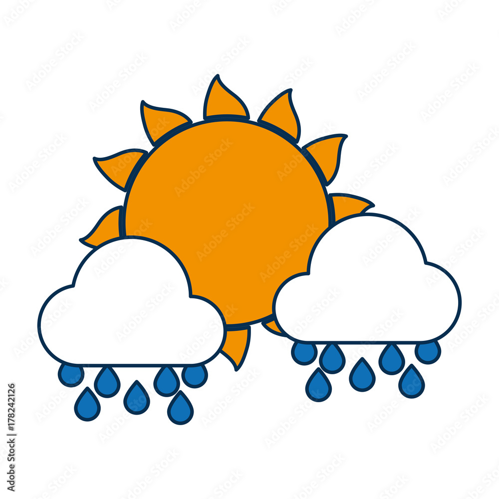 clouds and sun icon clouds and sun icon