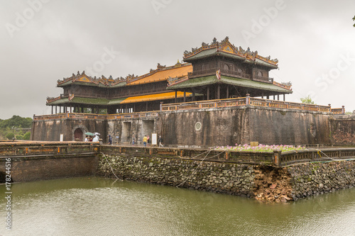 Imperial City in Hue - Royal Palace set within the walled complex of the forbidden city