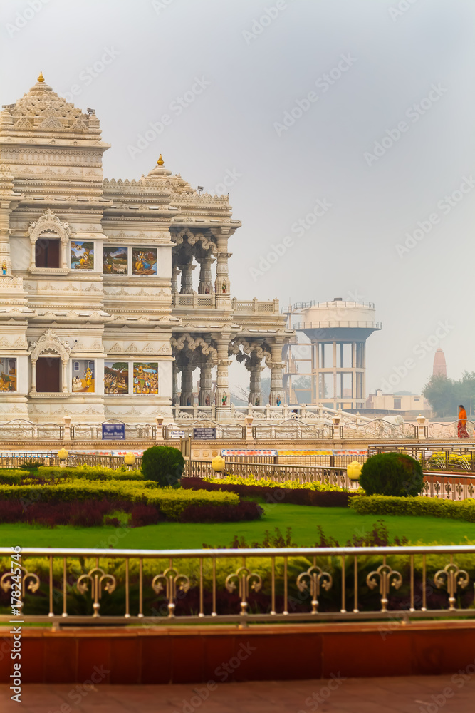 Hindu temple Prem Mandir in Vrindavan. Stock Photo | Adobe Stock