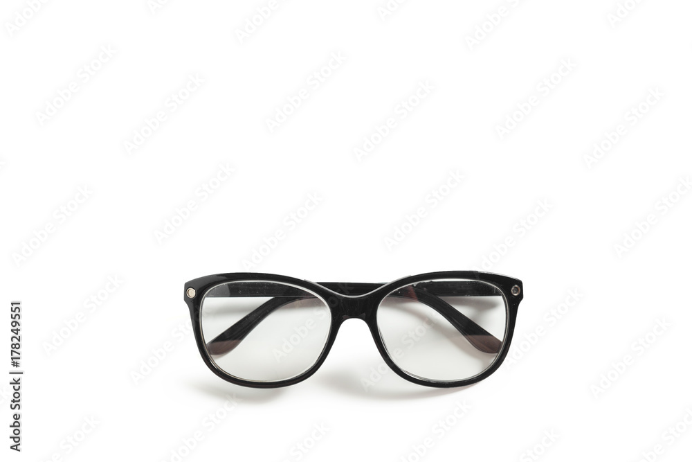 glasses  on a white background