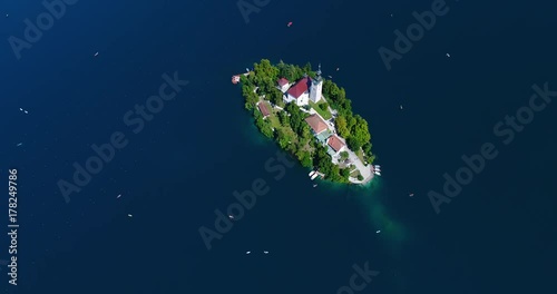 little island on the Slovenian lake Bled