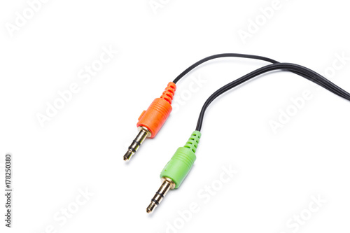 aux cable on the isolated background