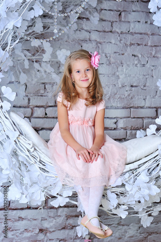 portrait of a pretty 8 year old girl
