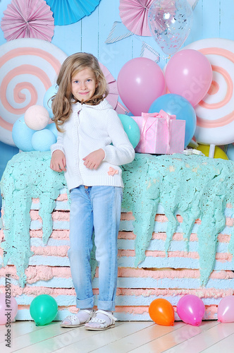 portrait of a pretty 8 year old girl