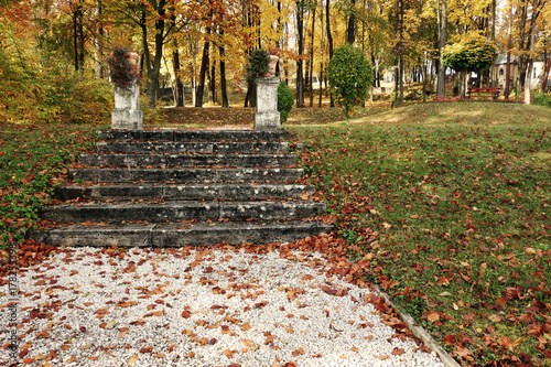 Photos Stone stairs in autumn season
