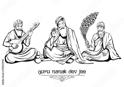 Happy Gurpurab, Guru Nanak Jayanti festival of Sikh celebration background