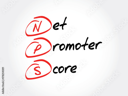 NPS - Net Promoter Score acronym, business concept background