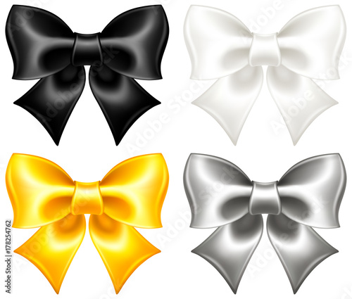 Festive bows black and gold