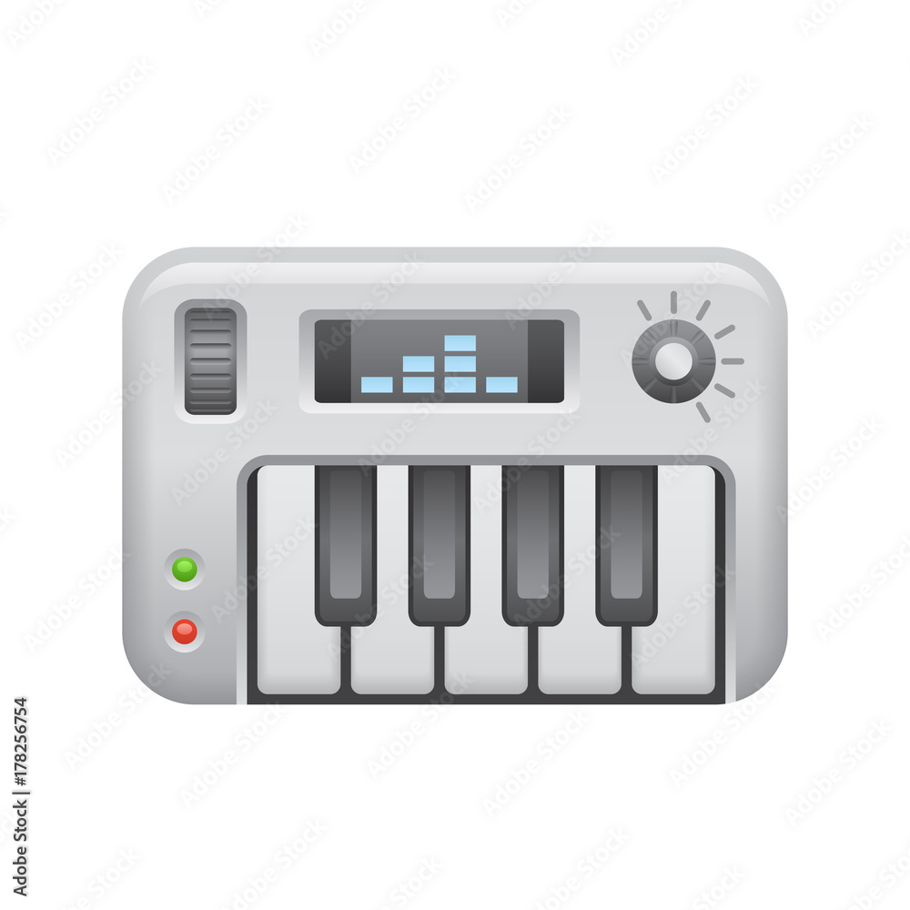 Fototapeta premium Klawiatura Midi - Ikony Novo. Profesjonalna, wyrównana do pikseli ikona zaprojektowana na 64 x 64 piksele.