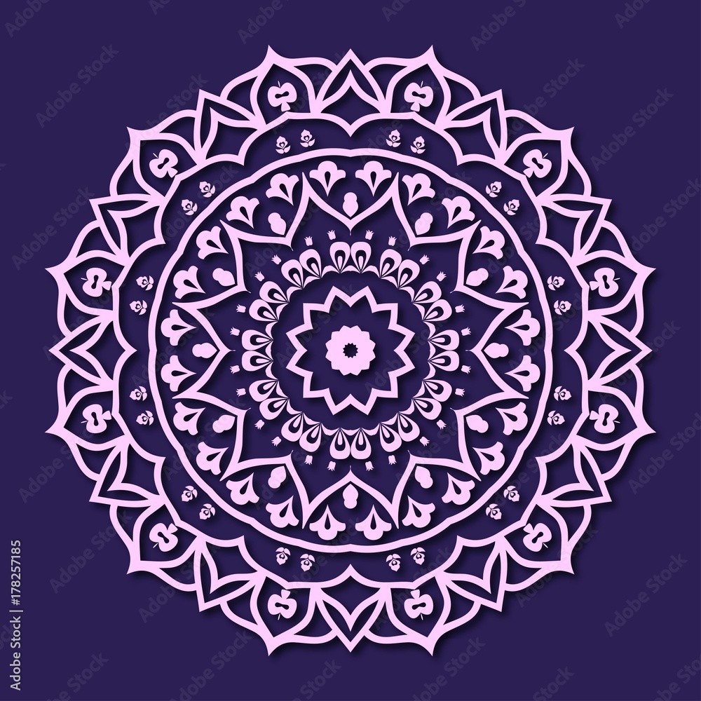 mandala .purple vector desgin 