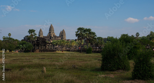 The wonder of the world, the far view of antique city named Angor Wat, it is also the world heritage nowadays. This ancient remains has its long history of Siem Reab city in Cambodia country
