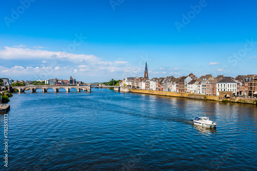 Maastricht Netherlands and Maas River