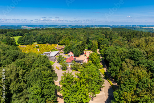 High angle view on Vaalserberg in The Netherlands, which is the location of the tripoint between The Netherlands, Belgium and Germany photo