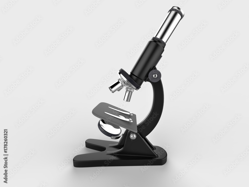 medical microscope 3d render medical microscope 3d render