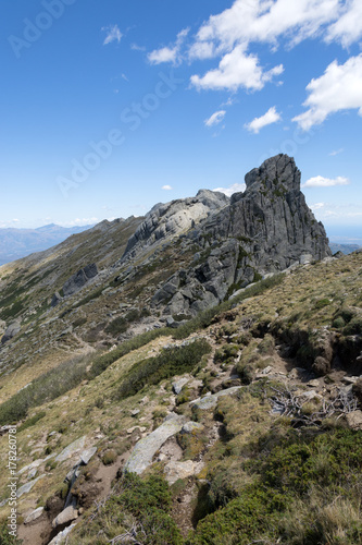 view of rocky hillside, Corsica mountains