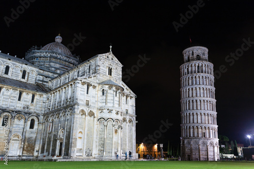 Piazza dei Miracoli with the Leaning Tower of Pisa, Italy