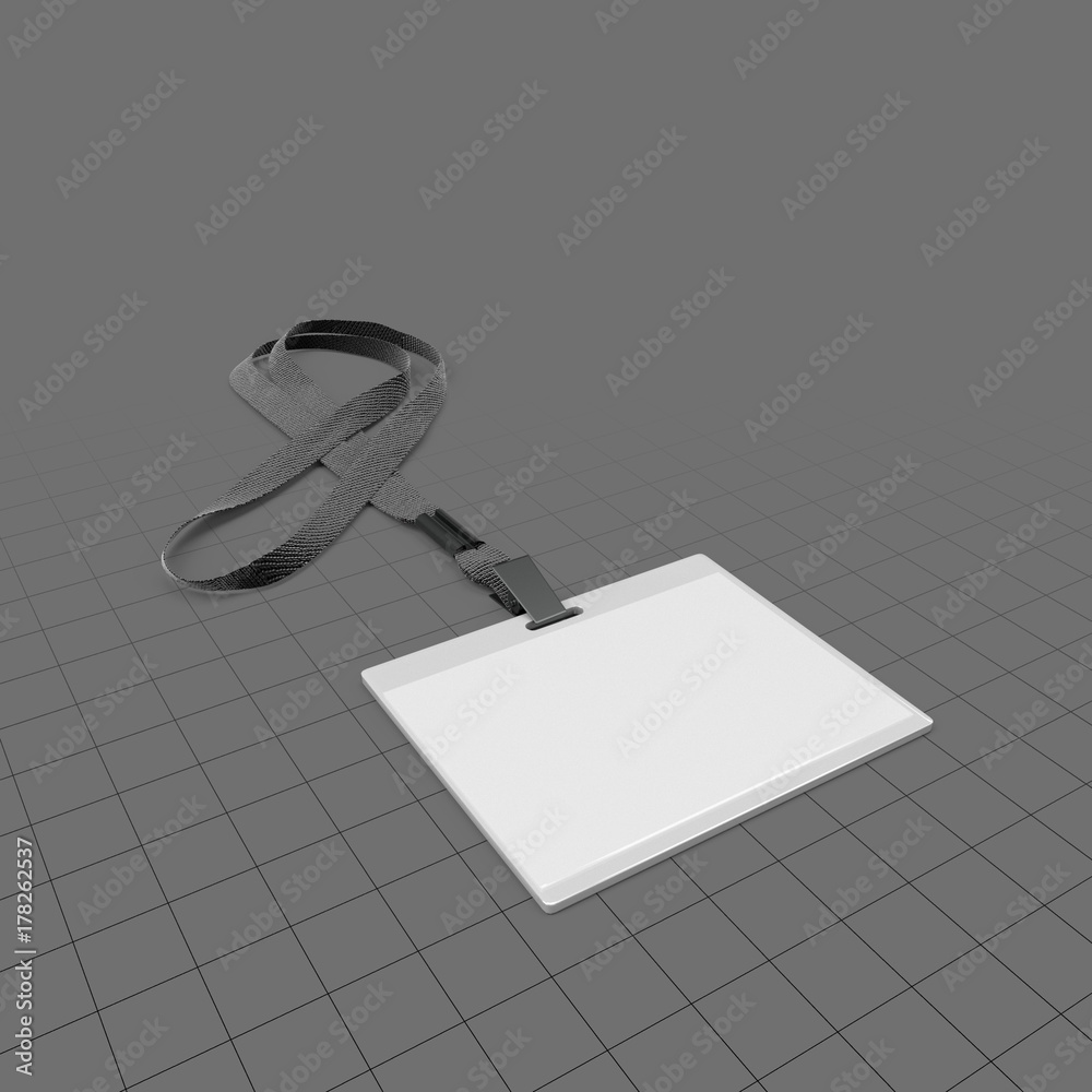 Lanyard with neck strap Stock 3D asset | Adobe Stock