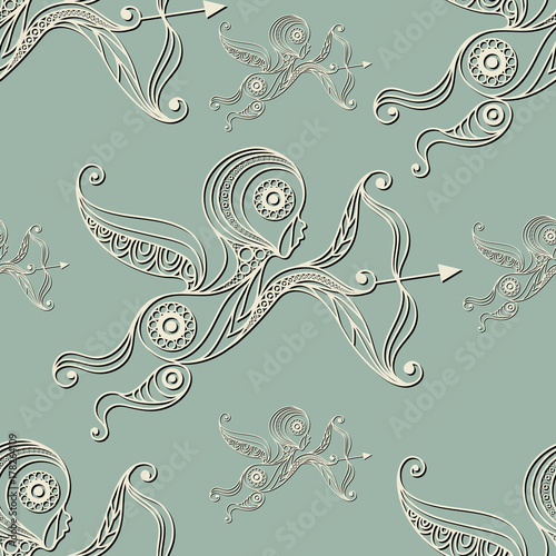 Seamless lace pattern with Amur 2