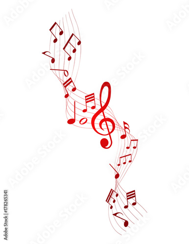 red sheet music