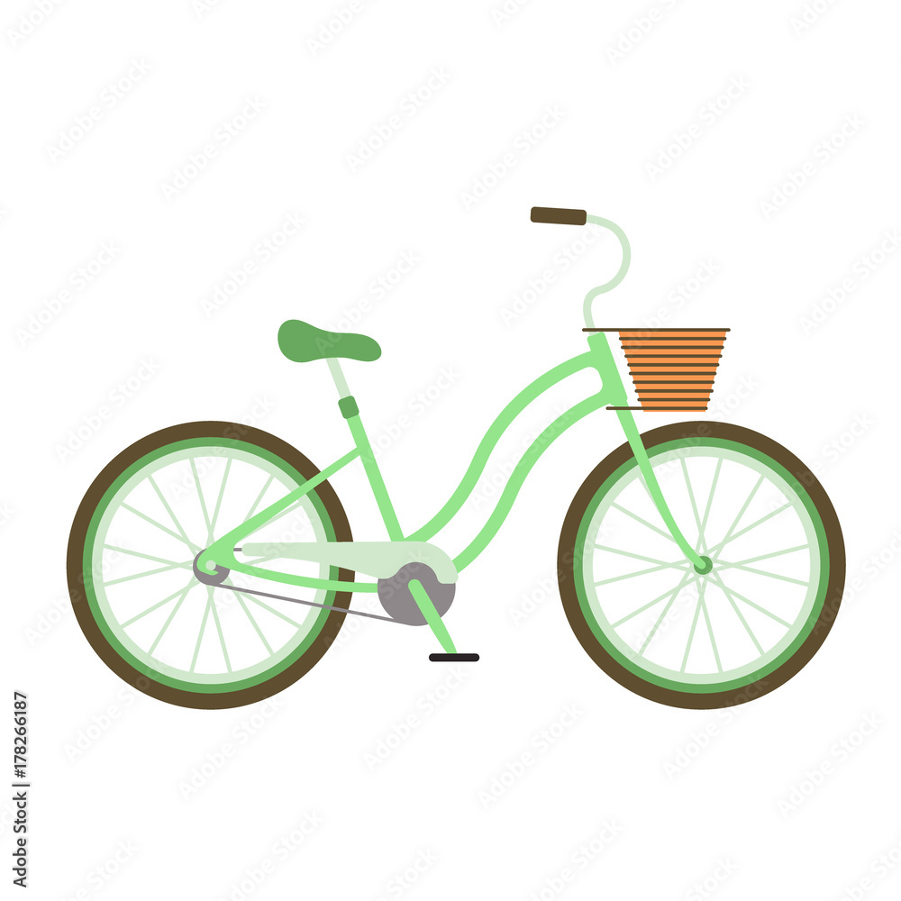Vector bicycles vintage style old bike transport retro ride vehicle summer cycle transportation illustration