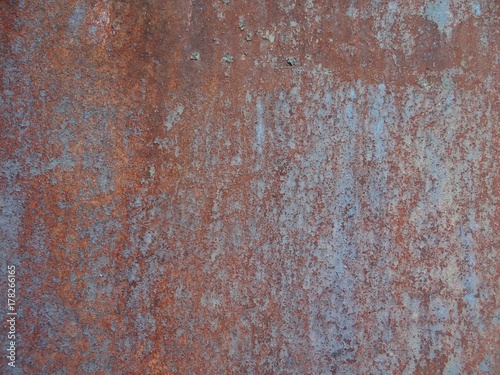 Texture of rusty painted metal.