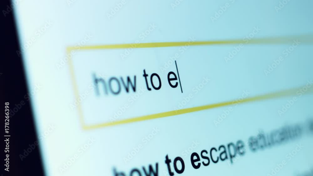 4k Close-up Search Tab, Typing How to Eat Clean 4k Close-up Search Tab, Typing How to Eat Clean